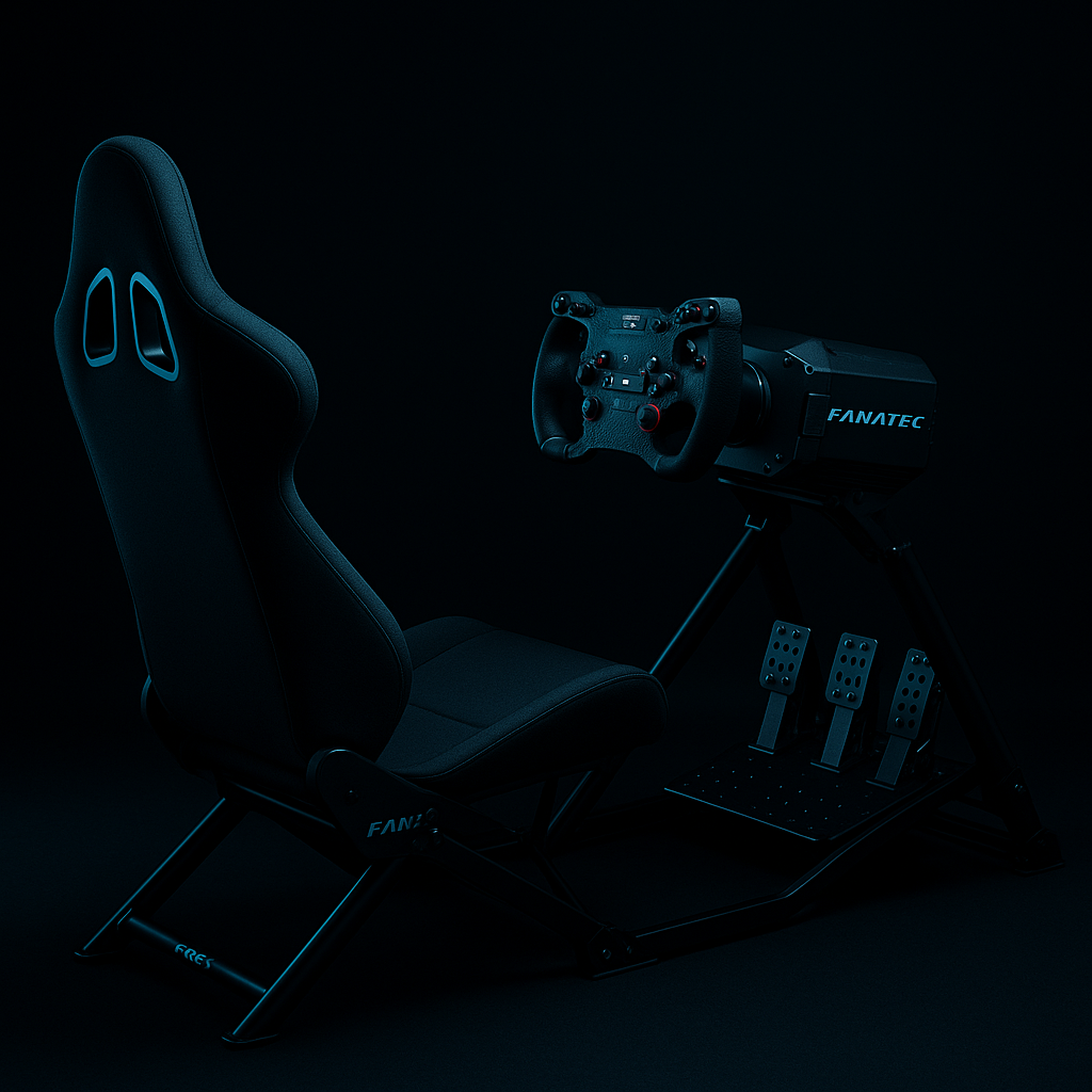 Zestaw simracing SimDrive – symulator wyścigowy w ciemnej stylistyce
